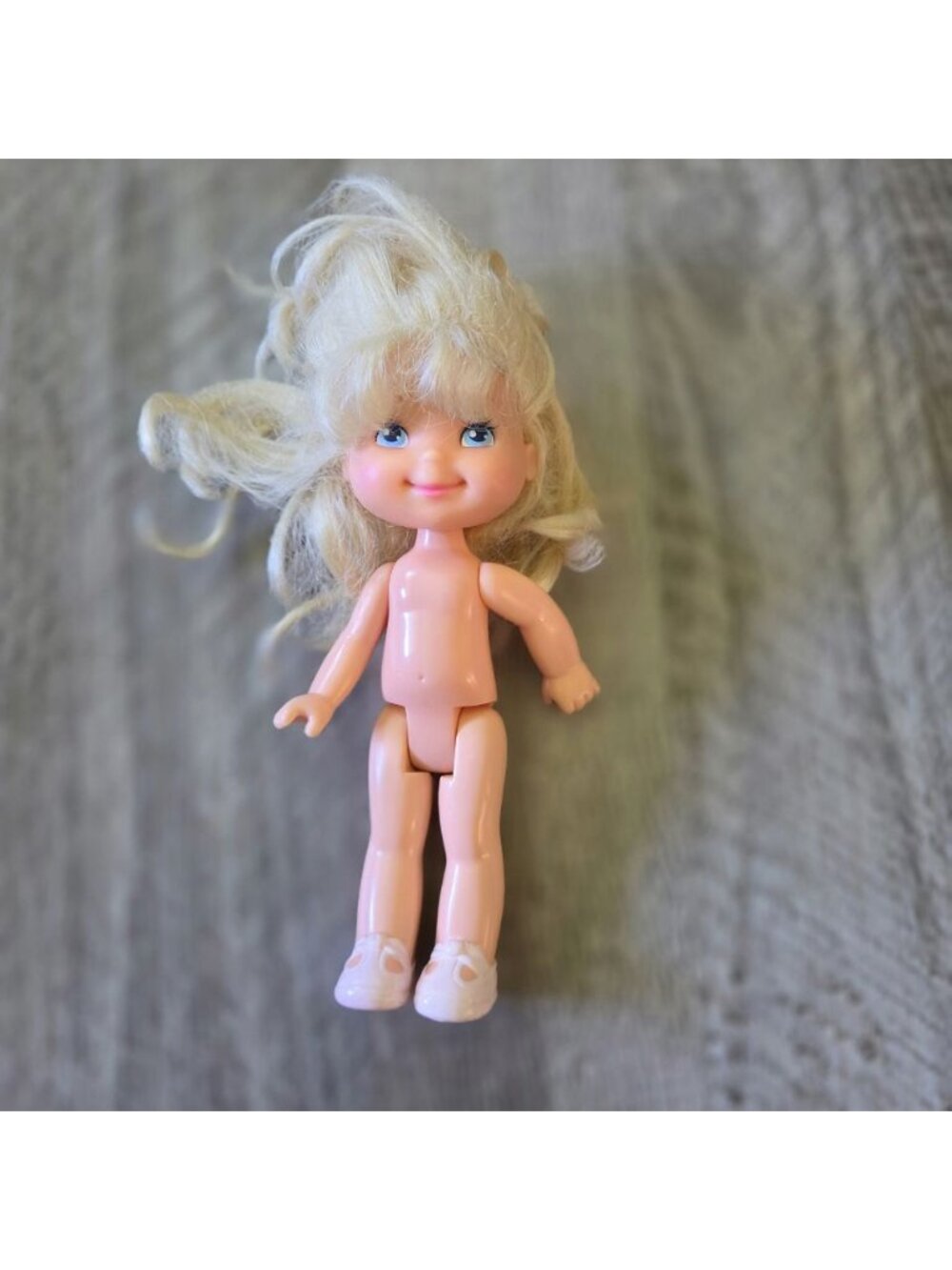 Vintage Mattel 1988 Cherry Merry Muffin Doll 6.5" Blonde Hair Pink Molded Shoes